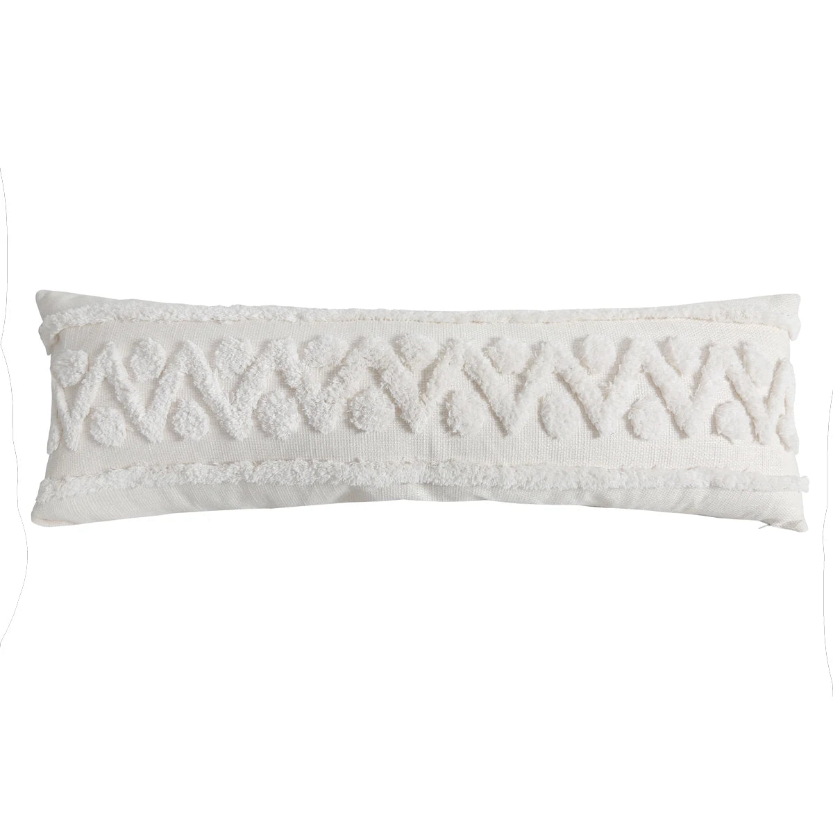 Blue Geometric Pattern Tufted Pillow Cover